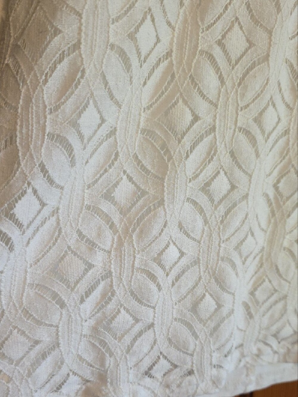 Market & Spruce White Short-Sleeve Geometric Lace Top - Picture 4 of 4